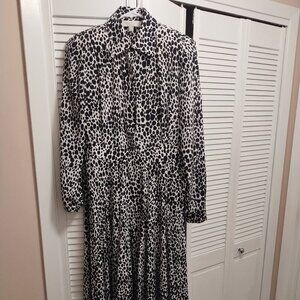 Michael Kors Animal Print Midi Dress